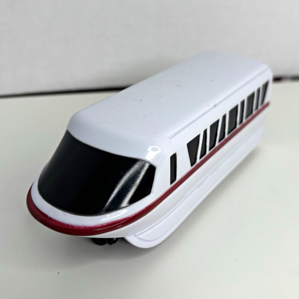 Disney Parks Monorail Passenger Car Toy White Red Rolling Plastic Train Used